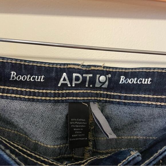 Apt. 9 10 basic dark blue jeans classic casual trendy Bratz bootcut indie sleeze - Picture 4 of 7